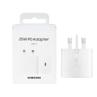 شارژر دیواری سه پین فست و PD تک پورت SAMSUNG Type-C مدل CH 25W - سفید کد 858612