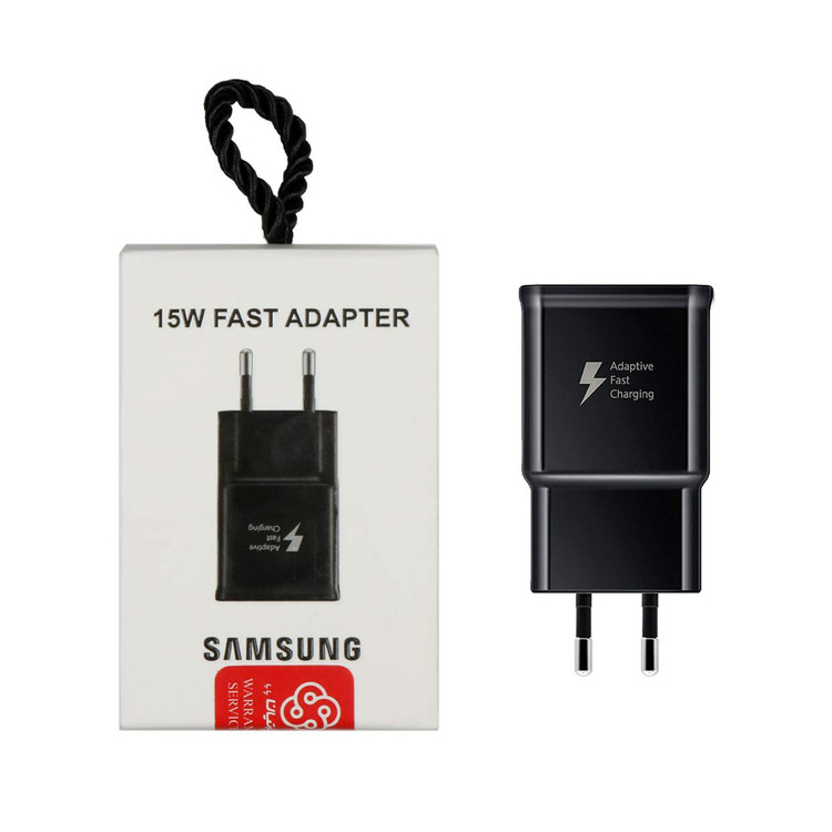 شارژر دیواری فست تک پورت usb خروجی Samsung مدل EP-TA200 15W - مشکی NEW درجه یک کد 720400