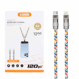 کابل شارژ فست Liami Type-C To Lightning مدل CA-LM75 120W - چند رنگ کد 1523658