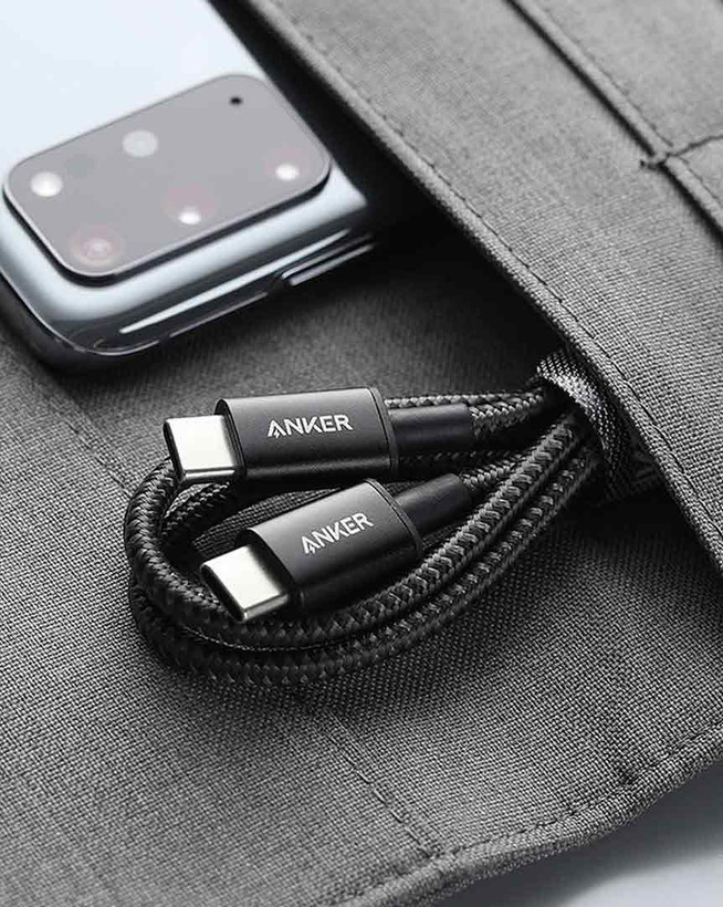 کابل شارژ فست ANKER Type-C to Type-C مدل A8752H11 - مشکی کد1520962