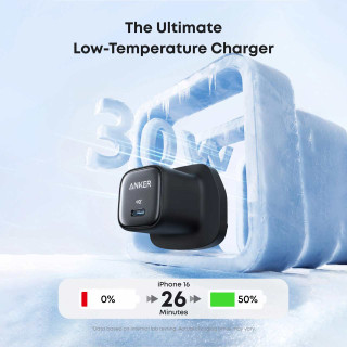 شارژر دیواری PD و فست تک پورت ANKER مدل A2698K11 با توان 30W و تکنولوژی IQ3 - مشکی کد1412558