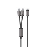 کابل شارژ PD و فست 1.2 متری Powerology Type-C to Type-C &Type-C مدل PWDC100DGY 100Wکد1628044