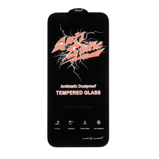 محافظ صفحه نمایش شیشه ای Full Cover Anti Static Mietubl مدل Apple iPhone 14 Pro Max - مشکی