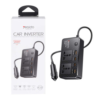 اینورتر خودرو Yesido مدل VC07 200W - مشکی کد 1532710
