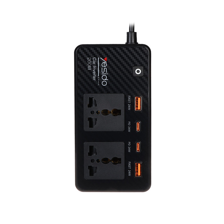اینورتر خودرو Yesido مدل VC07 200W - مشکی کد 1532710