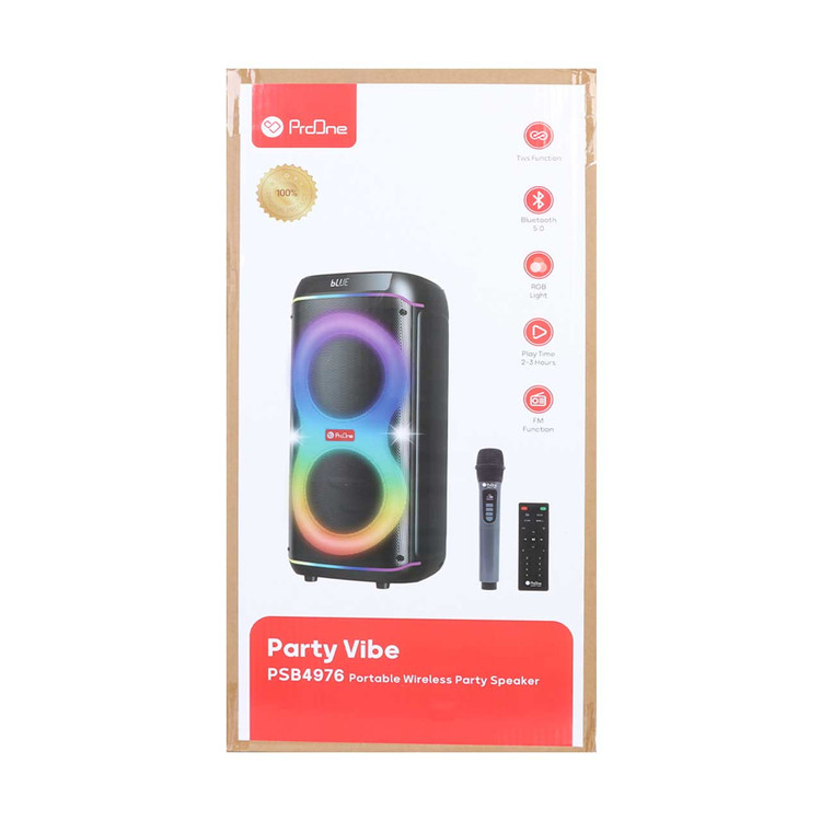 اسپیکر بی سیم شارژی و قابل حمل 80 وات ProOne مدل Party Vibe PSB4976 کد1637182