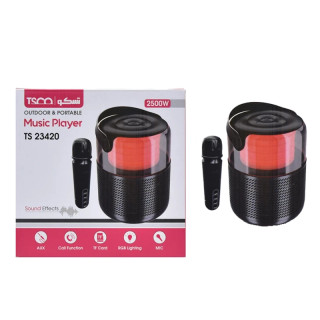 اسپیکر بی سیم 20 وات Tsco مدل TS 23420 - مشکی (همراه با میکروفن بی سیم)